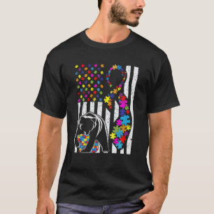 Beer autisme Puzzle Ribbon Colorful T-shirt