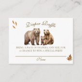 Beer Avontuur Herfst Bergen Neutraal Baby shower Informatiekaartje (Voorkant)