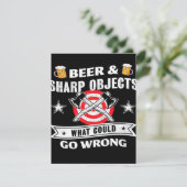 Beer & Axe Throwing Gift Kaart (Staand voorkant)