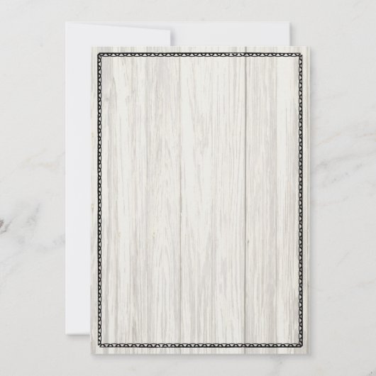 Beer-B-Q partijuitnodiging voor hout Kaart (Achterkant)