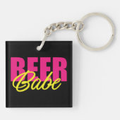 Beer Babe Funny Sleutelhanger (Achterkant)