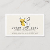 Beer & Baby Bottle Beige Baby Shower Book Request Informatiekaartje (Voorkant)