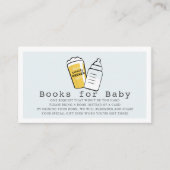 Beer & Baby Bottle Blue Baby Shower Book Request Informatiekaartje (Voorkant)