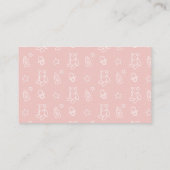 Beer & Baby Bottle Pink Baby Diaper Raffle Ticket Informatiekaartje (Achterkant)