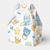 Beer Baby Boy Pastel Gepersonaliseerd Baby shower Bedankdoosjes (Achterkant)