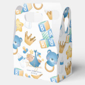 Beer Baby Boy Pastel Gepersonaliseerd Baby shower Bedankdoosjes (Geopend)