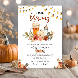 Beer Baby Brouwt Herfst Baby Shower Kaart