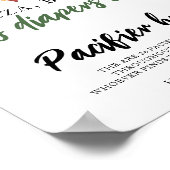 Beer baby fopspeen jacht baby shower spel poster (Hoek)