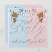 Beer Baby Gendergelijkheid Uitnodiging (Voorkant / Achterkant)