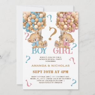 Beer Baby Reveal Ballonnen Minimalistisch  Kaart