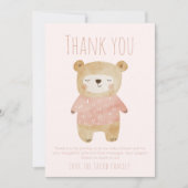Beer Baby roze Shower Schattig bedankt  (Voorkant)