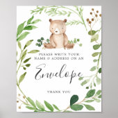 Beer Baby shower Adres Envelopteken Poster (Voorkant)