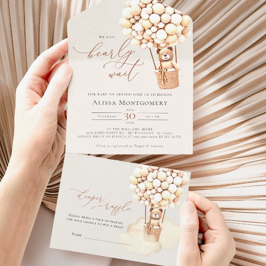 Beer Baby shower All In One Uitnodiging