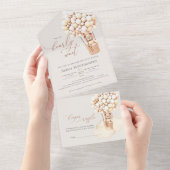 Beer Baby shower All In One Uitnodiging (Afscheurbaar)