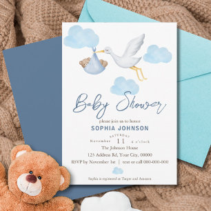 Beer Baby shower, Baby Boy, Ooievaar Levering Kaart