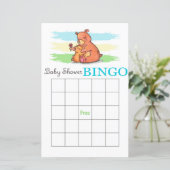 Beer baby shower bingo-kaart (Staand voorkant)