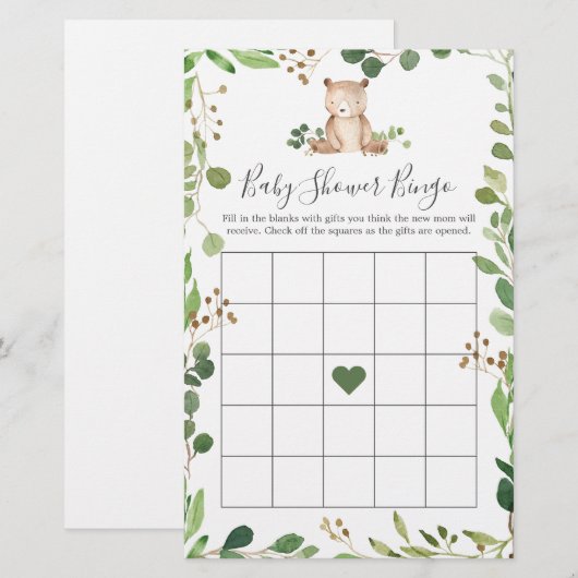 Beer Baby shower Bingo spel (Voorkant / Achterkant)