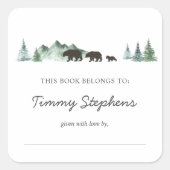 Beer Baby shower Bladplaat Vierkante Sticker (Voorkant)