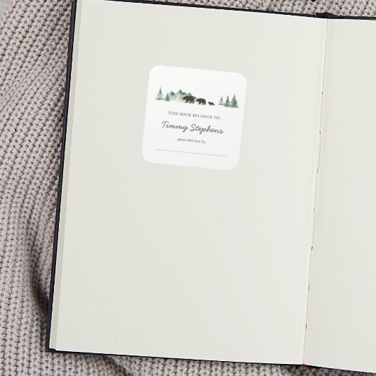 Beer Baby shower Bladplaat Vierkante Sticker