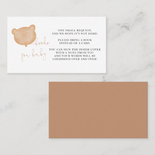 Beer Baby shower boeken voor Baby Kaart Plaatskaartje (Voorkant / Achterkant)