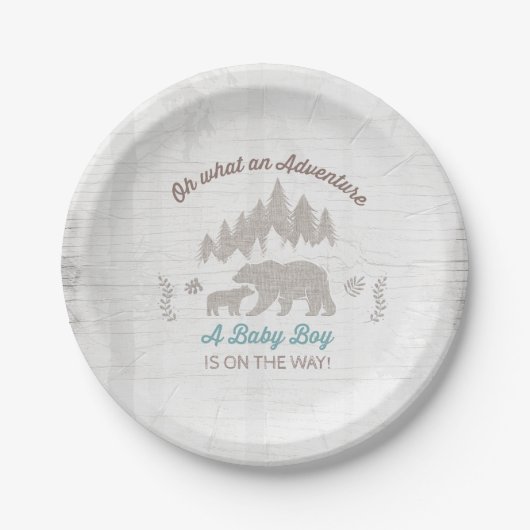 Beer Baby shower Bord  Adventure-schotel (Voorkant)