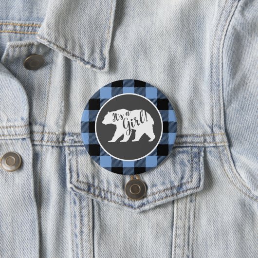 Beer Baby shower Boy Blue Ronde Button 7,6 Cm (In situ)