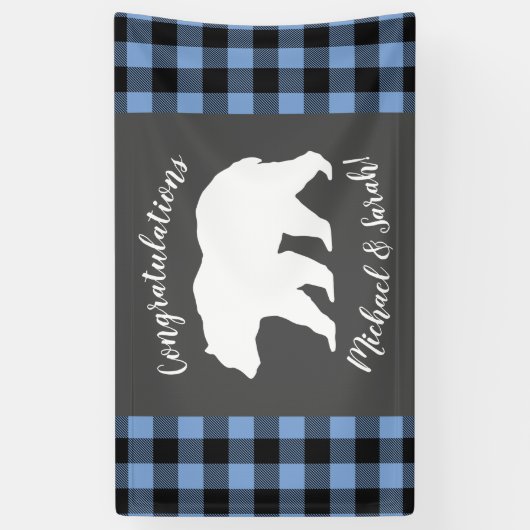 Beer Baby shower Boy Blue Spandoek (Verticaal)