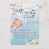 Beer Baby shower Boy Boeken voor Baby Informatiekaartje (Voorkant)