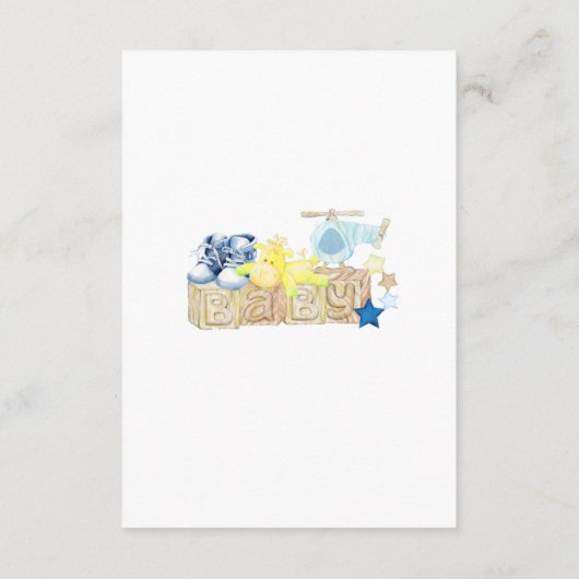 Beer Baby shower Boy Boeken voor Baby Informatiekaartje (Achterkant)