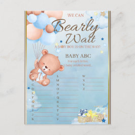 Beer Baby shower Boy Game Briefkaart