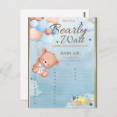 Beer Baby shower Boy Game Briefkaart (Voorkant / Achterkant)
