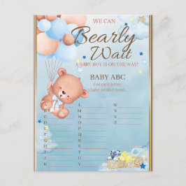 Beer Baby shower Boy Game Briefkaart