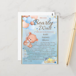 Beer Baby shower Boy Game Briefkaart