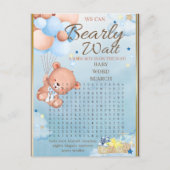 Beer Baby shower Boy Game Briefkaart (Voorkant)