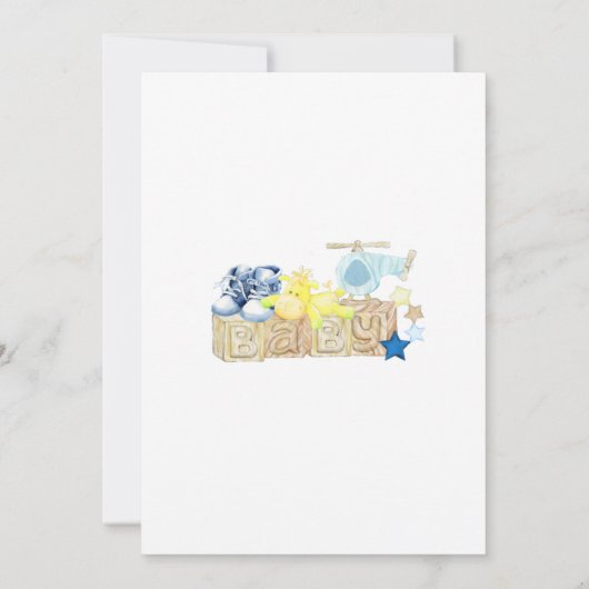 Beer Baby shower Boy Kaart (Achterkant)