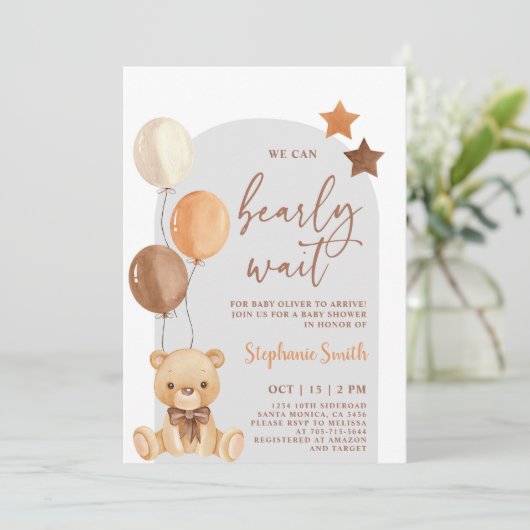 Beer Baby shower Boy Uitnodiging (Staand voorkant)