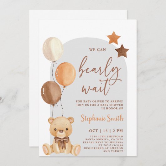 Beer Baby shower Boy Uitnodiging (Voorkant / Achterkant)