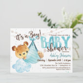 Beer Baby shower Boy, Uitnodiging (Staand voorkant)
