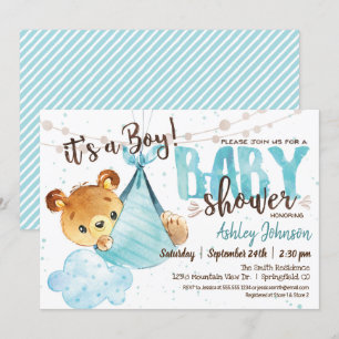 Beer Baby shower Boy, Uitnodiging