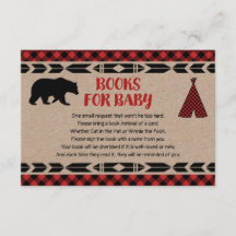 Beer baby shower Buffalo Plaid Kraft Boek Verzoek