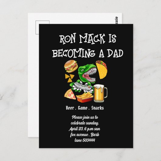 Beer baby shower Dadchelor partijuitnodiging Briefkaart (Voorkant / Achterkant)