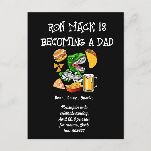 Beer baby shower Dadchelor partijuitnodiging Briefkaart (Voorkant)