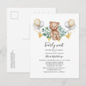 Beer Baby shower Eucalyptus Woodland Animal Uitnodiging Briefkaart (Voorkant / Achterkant)