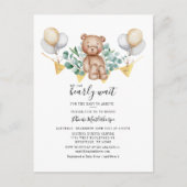 Beer Baby shower Eucalyptus Woodland Animal Uitnodiging Briefkaart (Voorkant)