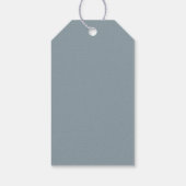 Beer Baby shower Floral Glitter Muted Blue Cadeaulabel (Achterkant)