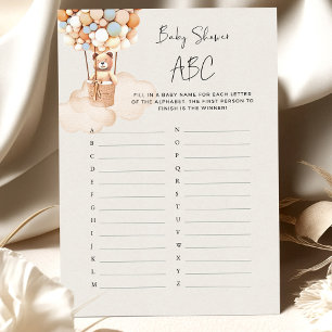 Beer Baby shower Game - ABC