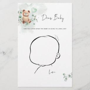 Beer Baby shower game - Baby tekenen