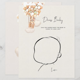 Beer Baby shower game - Baby tekenen
