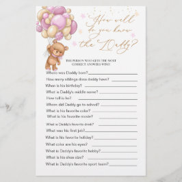 Beer Baby shower Game Hoe goed ken je papa?