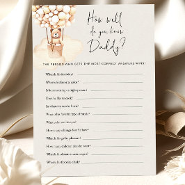 Beer Baby shower Game Hoe goed ken je papa?